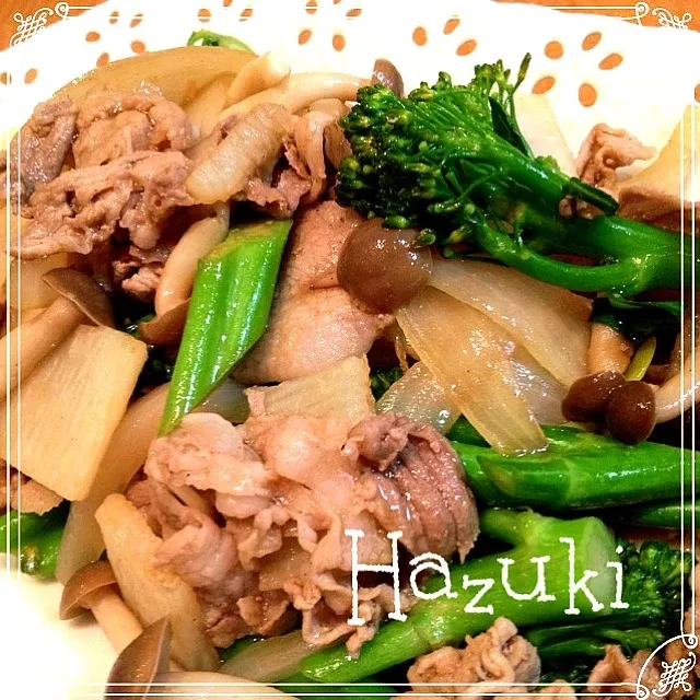 豚肉と長芋のバター醤油炒め|Hazukiさん