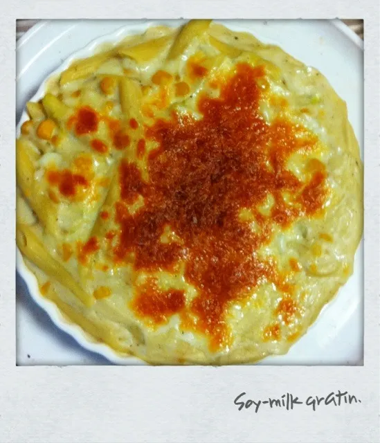 Soy milk gratin with corn. 豆乳のグラタン、コーン入り。|Esabellaさん