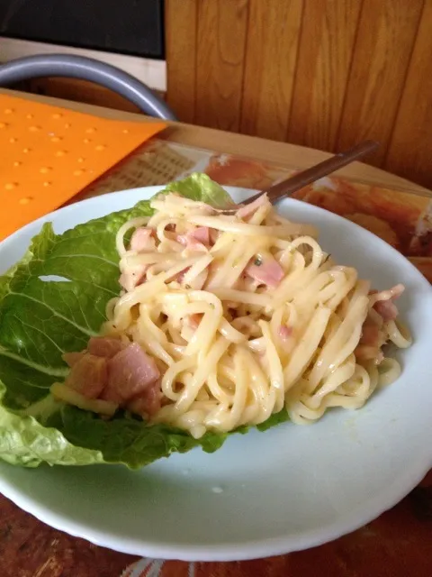 Carbonara with melted cheese|fehbeeさん