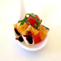 Snapdishの料理写真:Caprese bite with added twist! Watermelon:-)|Diana Jezさん