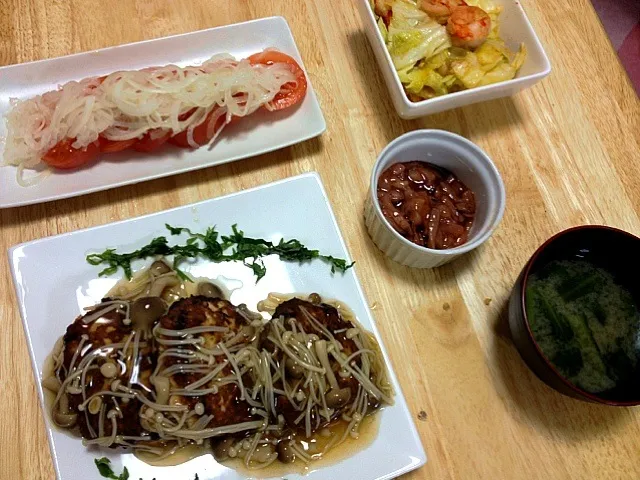 あんかけ鶏ハンバーグ|ちなってぃーさん