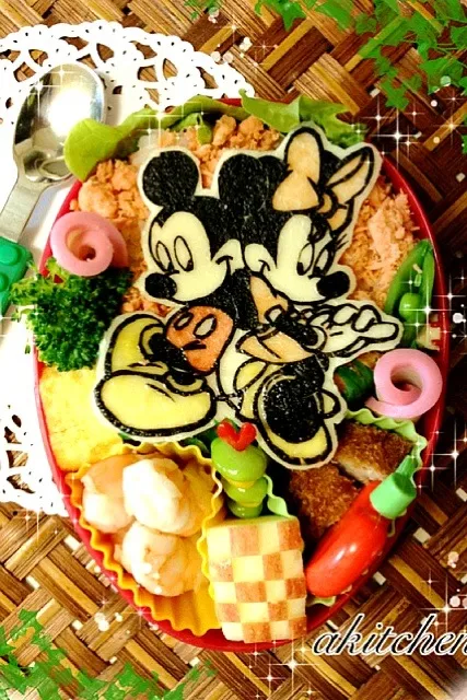 Snapdishの料理写真:🍀ミッキー♡ミニー🍀|あきさん