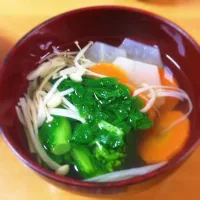 Snapdishの料理写真:菜の花のお吸い物〜( ´ ▽ ` )ﾉ♪|えりさん