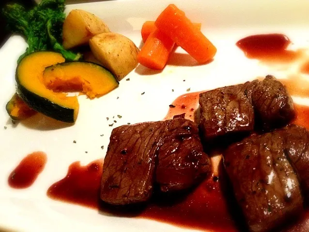 Beef Steak with Red-wine sauce|***さん