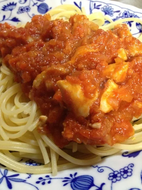 チキントマトソーススパゲッティ|masamiyさん