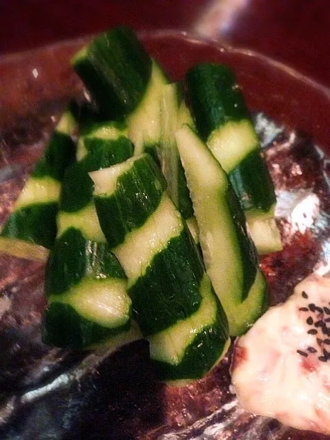 Snapdishの料理写真:cucumber dip shuto mayonnaise✨きゅうり 酒盗マヨネーズ|🌈Ami🍻さん