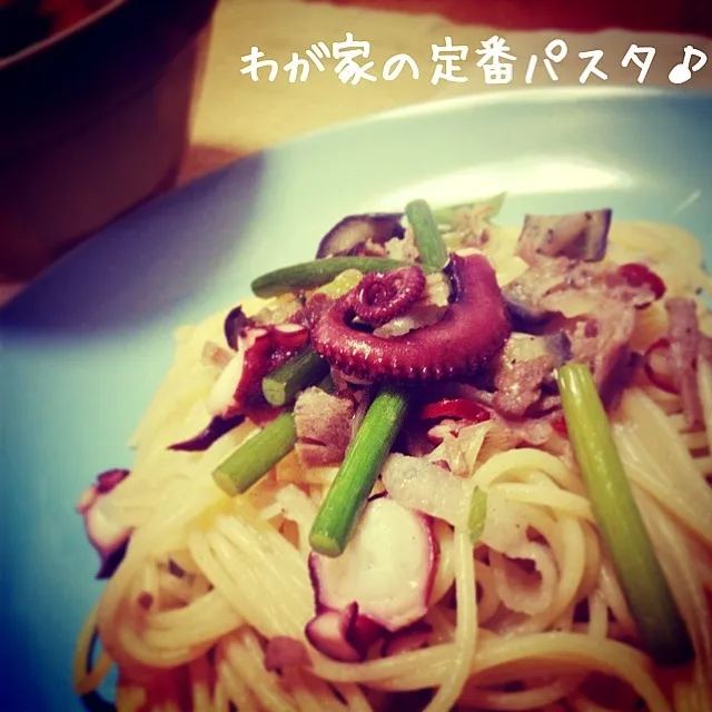 タコとありあわせ野菜のパスタ♪|シーチキンさん