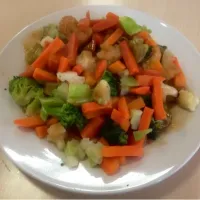 Snapdishの料理写真:My lovely lunch consists of my favorite steamed veggies.|Alena Eydlishさん