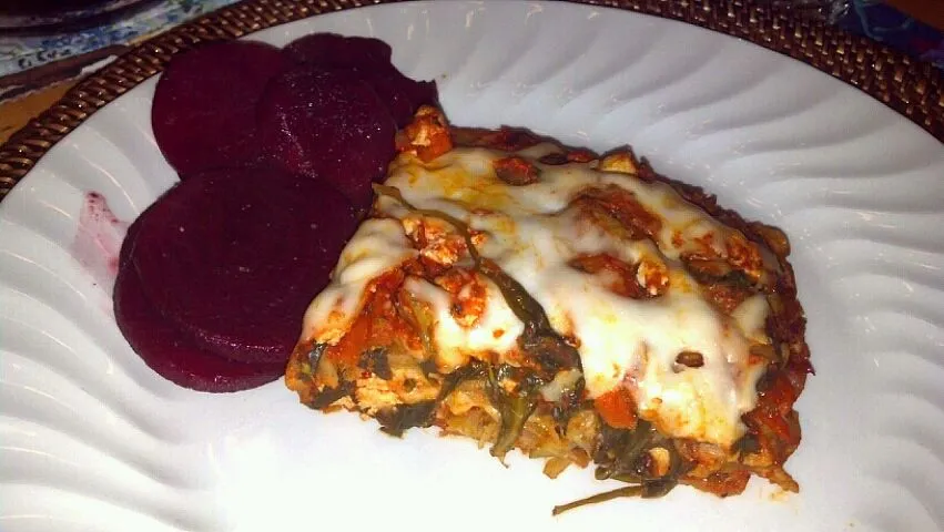 vegan lasagna and beets|chelseaさん