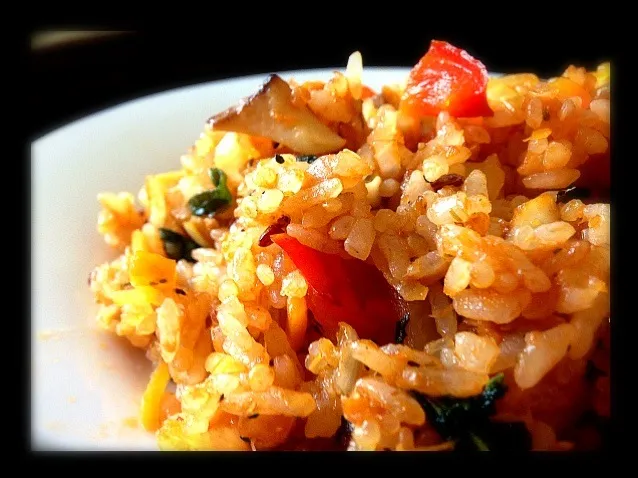 雑穀米のツナ入りケチャップライス/ fried rice with grains seasoned with ketchup|鰻大好き❤さん