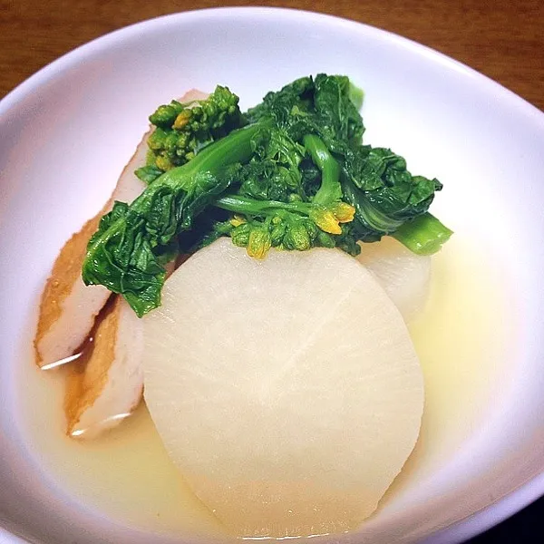 大根と菜の花のだし煮。|ともさん