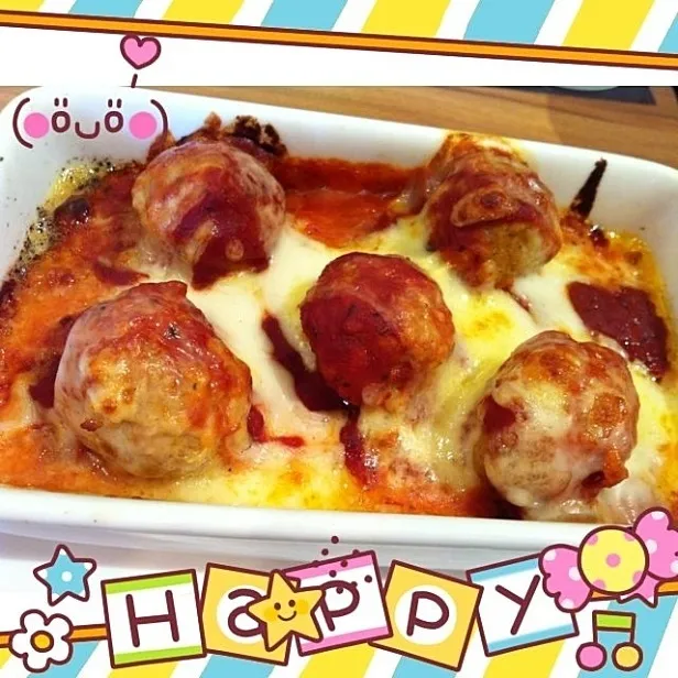 meat ball with cheese^^|꒰✾꒱˚°꒰ben꒱°˚꒰✾꒱さん