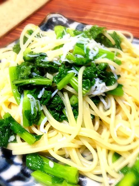 菜の花としらすのパスタ|おかずのりさん