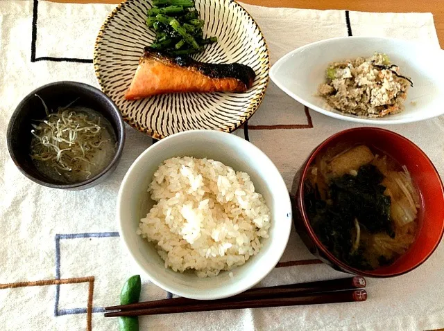 野菜中心おかずと玄米朝食|タンタンさん