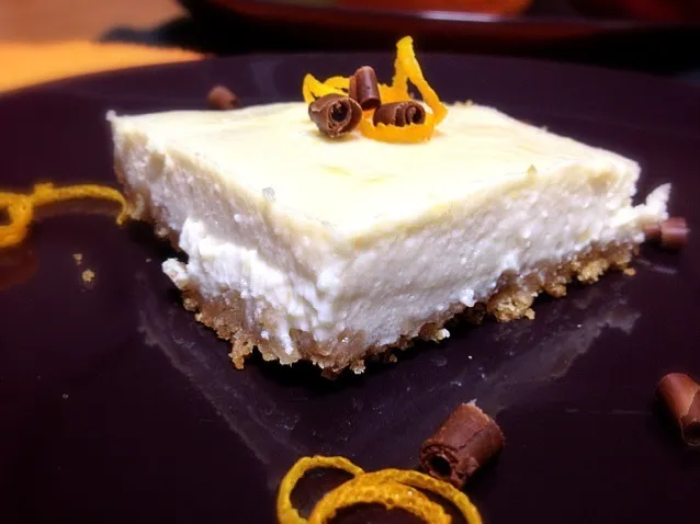 No Sugar Cheesecake with Orange Peel and Chocolate|6畳フィットネスさん