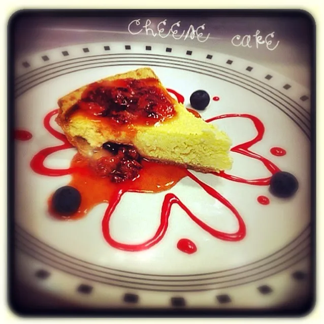 Snapdishの料理写真:Cheesecake with strawberry sauce 🍓🍓🍓🍓🍓🍓🍓|Lily Schmidtさん