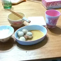 煮物＆チャーシュー＆味噌汁|もえさん