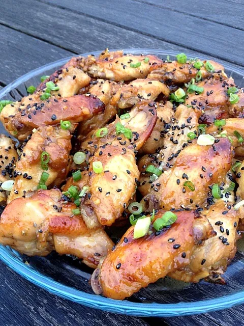 Sticky honey soy chicken wing|12Dragonさん