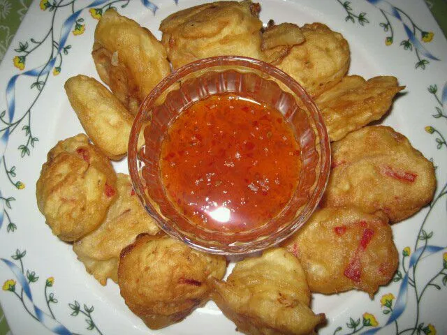 Onion Fritters with Chili Dip|Mrs BNazさん