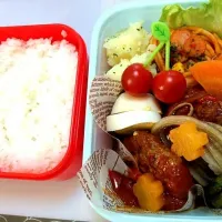 Snapdishの料理写真:ハンバーグ弁当|あゆみさん