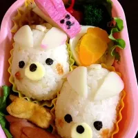 Snapdishの料理写真:うさぎ弁当|roku36さん