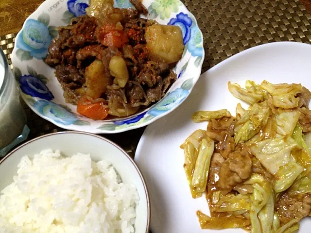 今宵。肉じゃがと豚肉味噌炒めw|Kojiさん