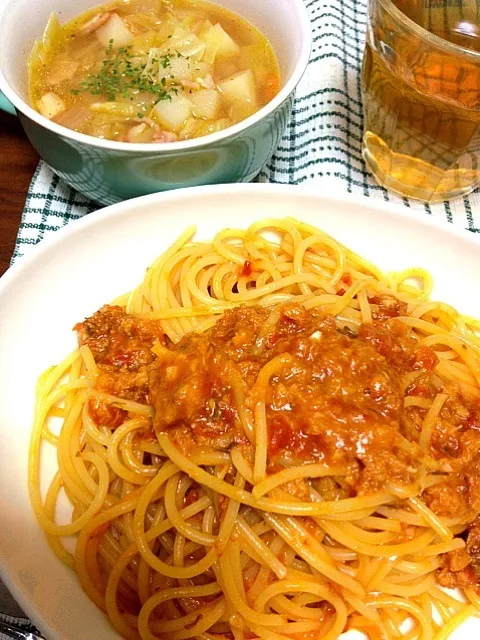 カニのトマトクリームスパゲッティ|あきらさん