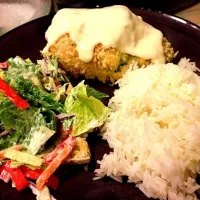 Spinach cheesy stuffed chicken breast|christina corpusさん