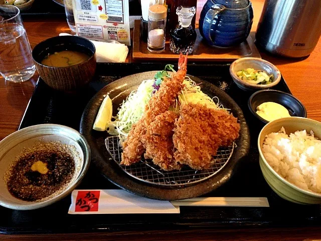 エビフライ盛合せランチ|すかラインさん