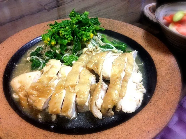 しっとり鶏胸肉の、菜の花あん蒸し。|彩さん