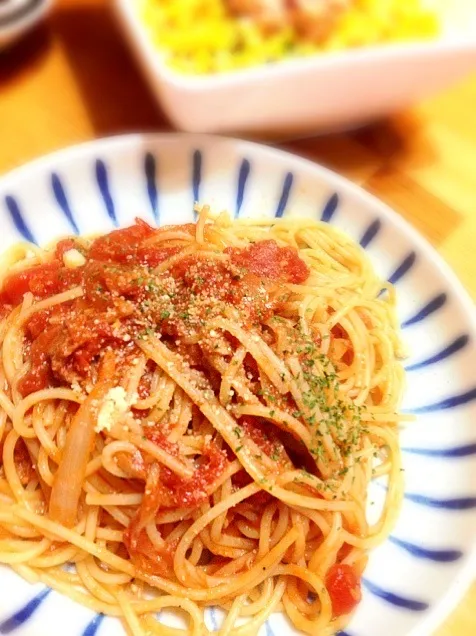 Snapdishの料理写真:ツナとトマトのパスタ|あいさん