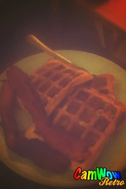 😏Belgium waffles and bacon😏|hannahさん