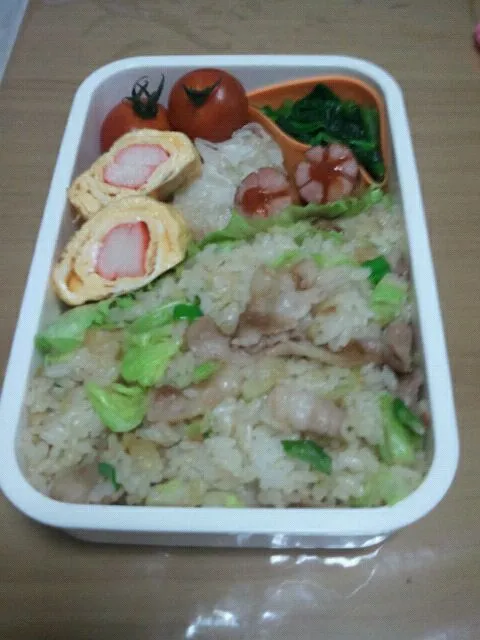 昼弁(肉ﾁｬｰﾊﾝ)|かつこ ともこさん