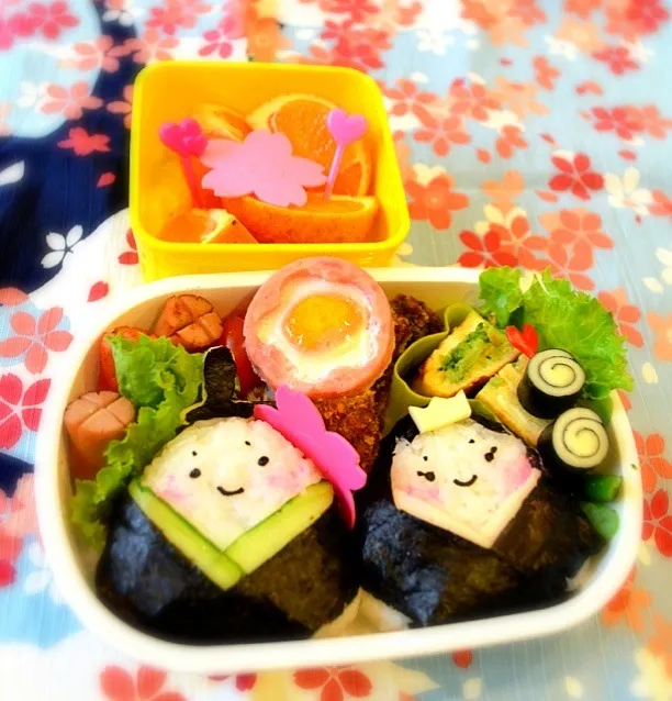 幼稚園チビ男子弁当。ひな祭り|eguchiさん