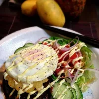 Hawaiian hamburger plate