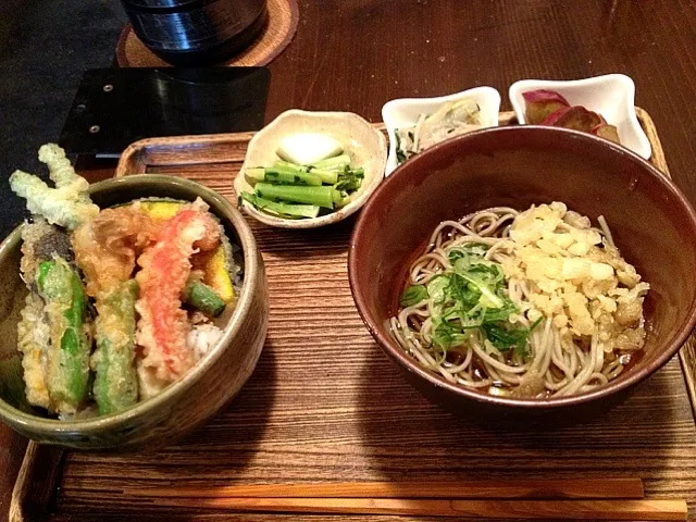 天ぷら丼＆そば|野村公代さん