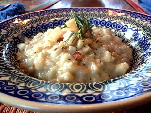 red pear and ble cheese risotto|Matthew Cashenさん