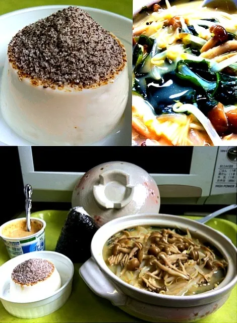 🍄キノコとモヤシの味噌🐽豚骨風味鍋🍲&パンナコッタ風デザート🍮|マニラ男さん