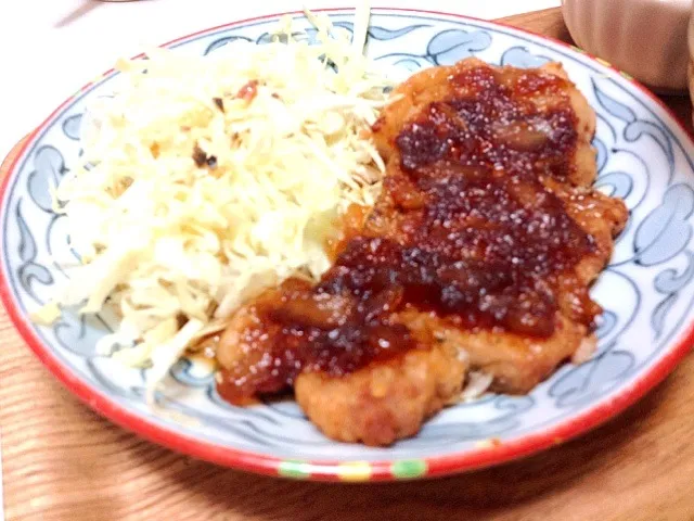 豚ロースカツ玉葱そーす|ちえさん