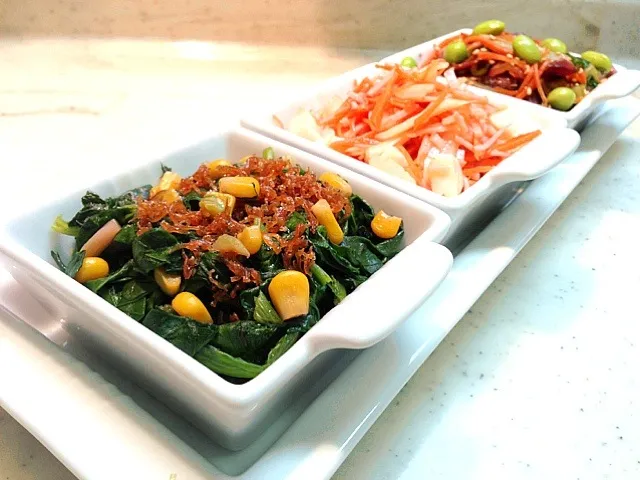 おかずの三種盛り|ニコちゃんさん