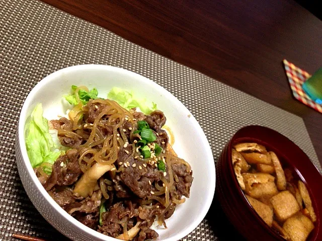 焼肉丼ヾ(＠⌒ー⌒＠)ノ|し〜ぽん☆さん