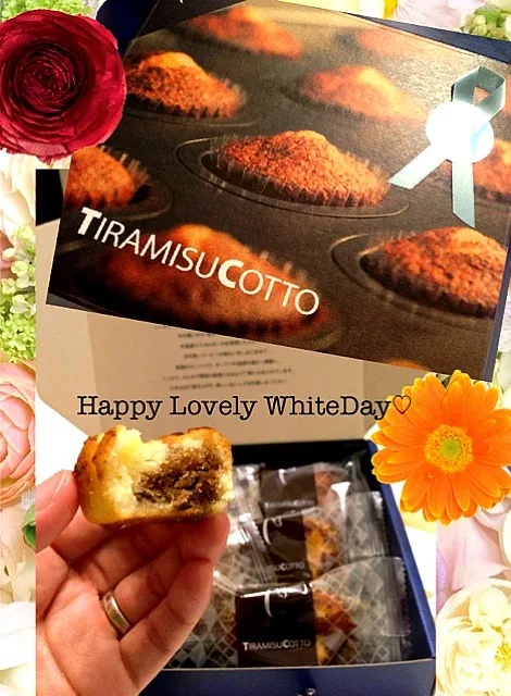 Snapdishの料理写真:WhiteDay♡焼きティラミス|りさ〜ぬさん