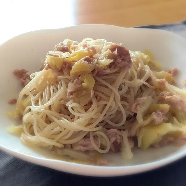 ツナと春キャベツの和風パスタ|あかねさん