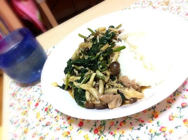 豚キノコあんかけ丼|1614さん