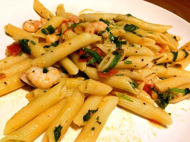 my shrimp penne napolitana|wongさん