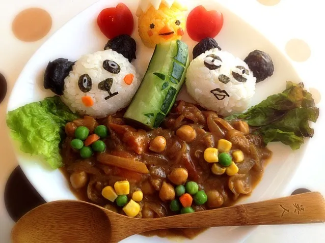 ひよこ豆カレー・パンダぞえ|kazoominさん