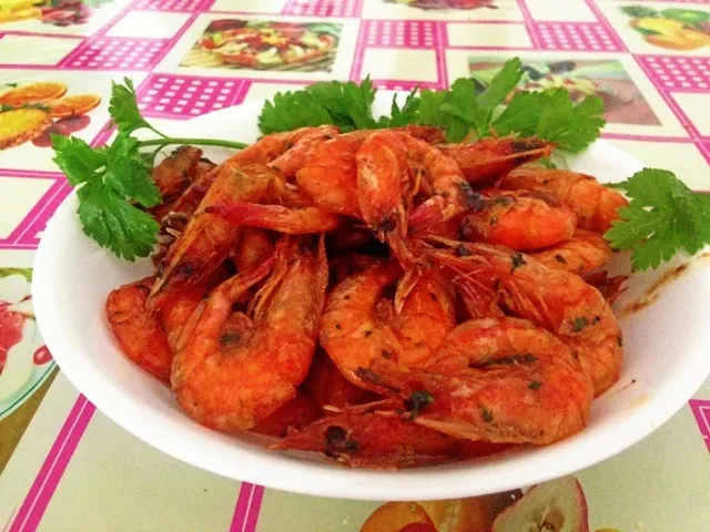 Garlic butter shrimp|melanie sumalpongさん