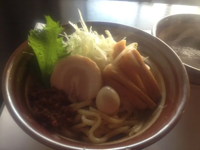 Snapdishの料理写真:セサミン大量！超極太胡麻つけ麺|亀戸 養生蕎麦 高のさん