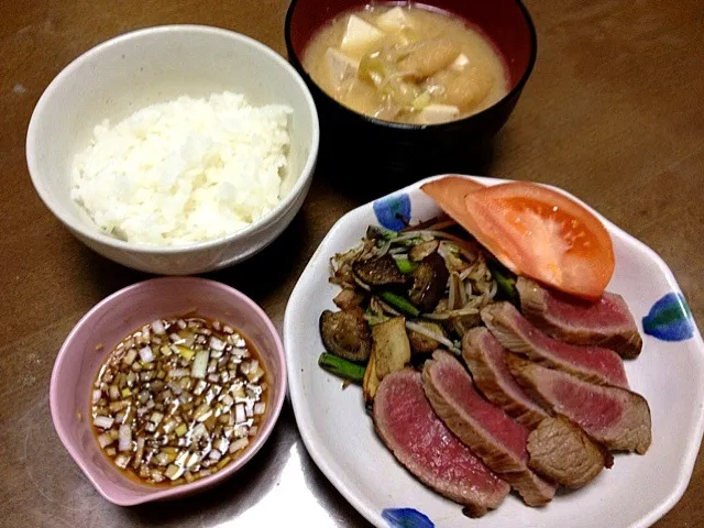 牛肉のタタキ定食風|直場友紀恵さん