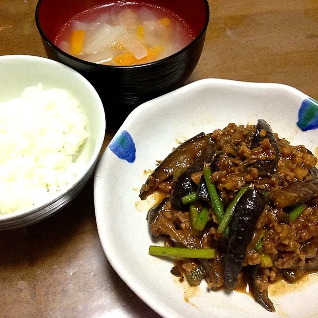 麻婆茄子定食風|直場友紀恵さん